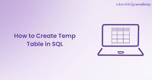 how to create temp table in sql a