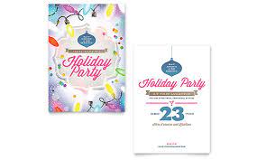 holiday party invitation template design