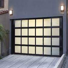 aluminum glass panel garage door