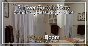 shower curtain sizes standards