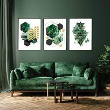 emerald green geometric able
