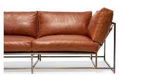 Tan Leather Antique Nickel Two Seat