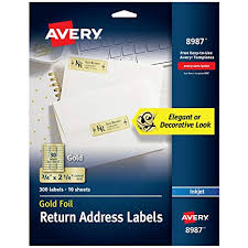 Amazon Com Avery Gold Address Labels For Inkjet Printers