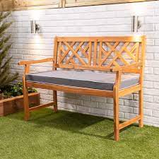 Wooden Garden Bench 2 Seater With