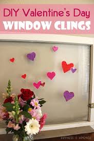 Solar window film, tinted to block the uv rays from the sun, contains either a sticky or dry adhesive to hold it to the glass. Diy Valentine S Day Window Clings Happiness Is Homemade