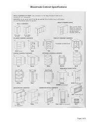 woodmode cabinet specifications