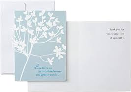 We suggest writing a note to yourself on the back of the card that accompanied the funeral flowers (or in a list) where you track the type of flowers that were sent. Amazon Com Hallmark Pack Of 20 Thank You For Your Sympathy Cards Cherry Blossom Funeral Thank You Cards Kitchen Dining