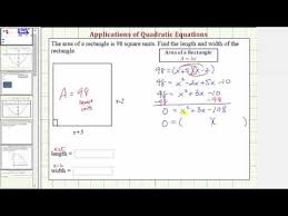 ex 1 quadratic equation app find the