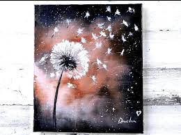 Dandelion Easy Acrylic Painting For