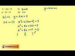 Simultaneous Equations 1 Linear 1