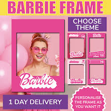 personalised barbie selfie frame custom
