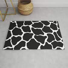white giraffe print rug