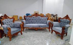 herie antique wooden carved sofa set