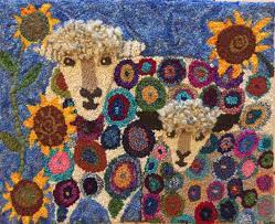 rug hooking craft paper pattern sheep