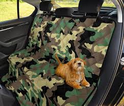 Camo Dog Hammock Back Seat Cover For