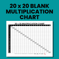 blank multiplication chart 1 20 math