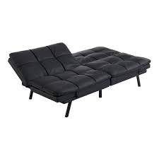 black memory foam futon sofa bed couch
