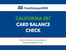 california ebt card balance phone