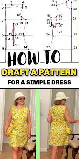draft a pattern for a simple dress