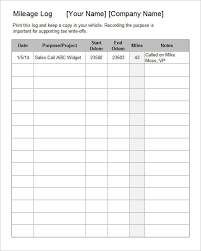 15 mileage log templates doc pdf