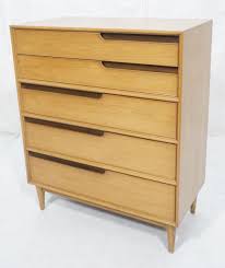 Sold Price Mid Century Modern Light Wood Tall Dresser Chest August 2 0118 11 00 Am Edt