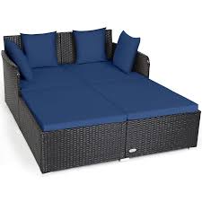 patiojoy patio rattan daybed with 4