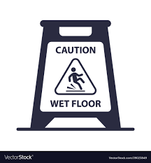 caution wet floor plate icon royalty