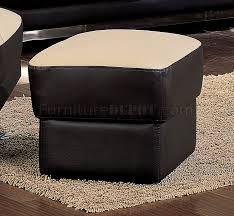 Two Tone Full Bonded Leather Modern Sofa