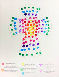 rainbow cross art lesson for kids