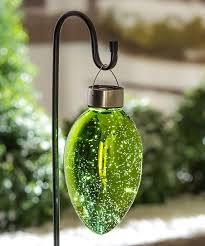 Evergreen Green Mercury Glass Solar