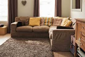 a sectional in a small living room