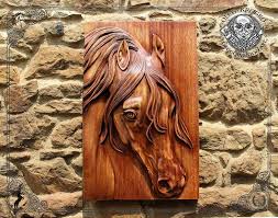 Wooden Horse Wood Carving Art