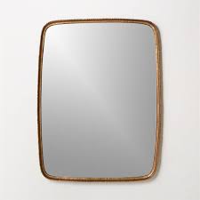 Itabo Rectangular Brass Wall Mirror