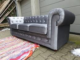 Available as couch, sectional, armchair in leather or fabric. Chesterfield Sofa Samt Grau Silber Neu In Schleswig Holstein Lubeck Ebay Kleinanzeigen