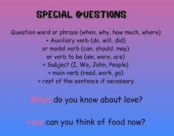 Special Questions: Rules And Usage Top English Grammar
