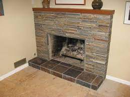 Marble Fireplace With Slate Tile