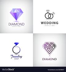 set of jewellery logos ring wedding