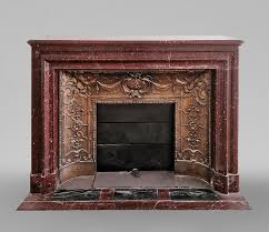 Big Antique Louis Xiv Style Fireplace