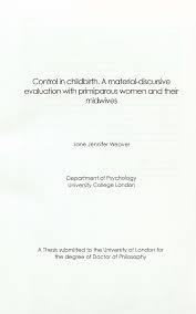 control in childbirth a material discursive evaluation 