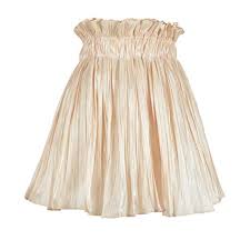 Thenxin Casual Paper Bag Waist Mini Skirt Pleated A Line
