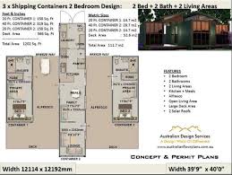 2 Bedroom Container Home Plans