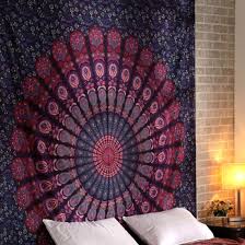 Us 5 18 38 Off Large Mandala Indian Tapestry Wall Hanging Bohemian Beach Towel Polyester Blanket Yoga Shawl Mat 2 Size Blanket In Tapestry From Home