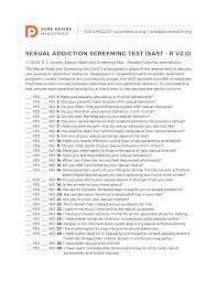 SEXUAL ADDICTION SCREENING TEST (SAST - R V2.0)