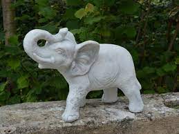 Yard Art With Cute Handmade Elephant