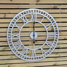 Indoor Outdoor Grey Garden Wall Clock