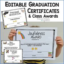 Graduation Certificates And Class Awards For Preschool
