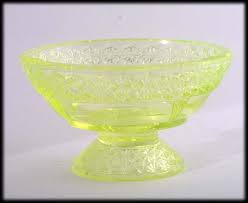 green glass is not vaseline glass