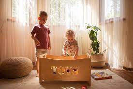 Multi Functional Toy Box Wooden Toy