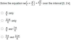 2pi Solve The Equation Tan X