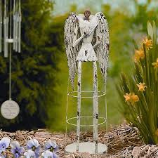 Antiqued Metal Garden Angel Statue